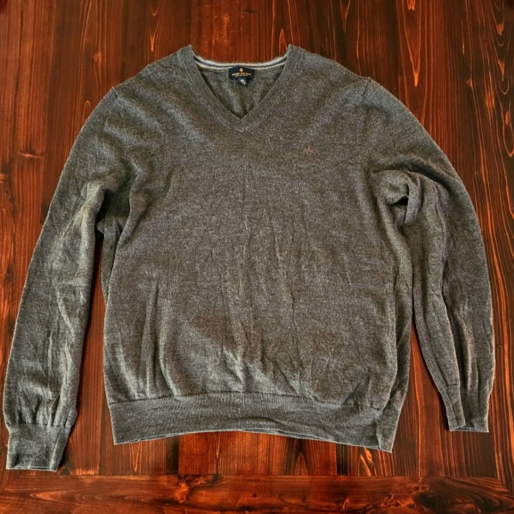 Brooks Brothers 100% Merino Wool V-neck Sweater - Size XXL